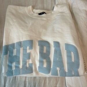 The Bar White and Blue Sweater